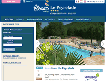 Tablet Screenshot of campingpeyrelade.com